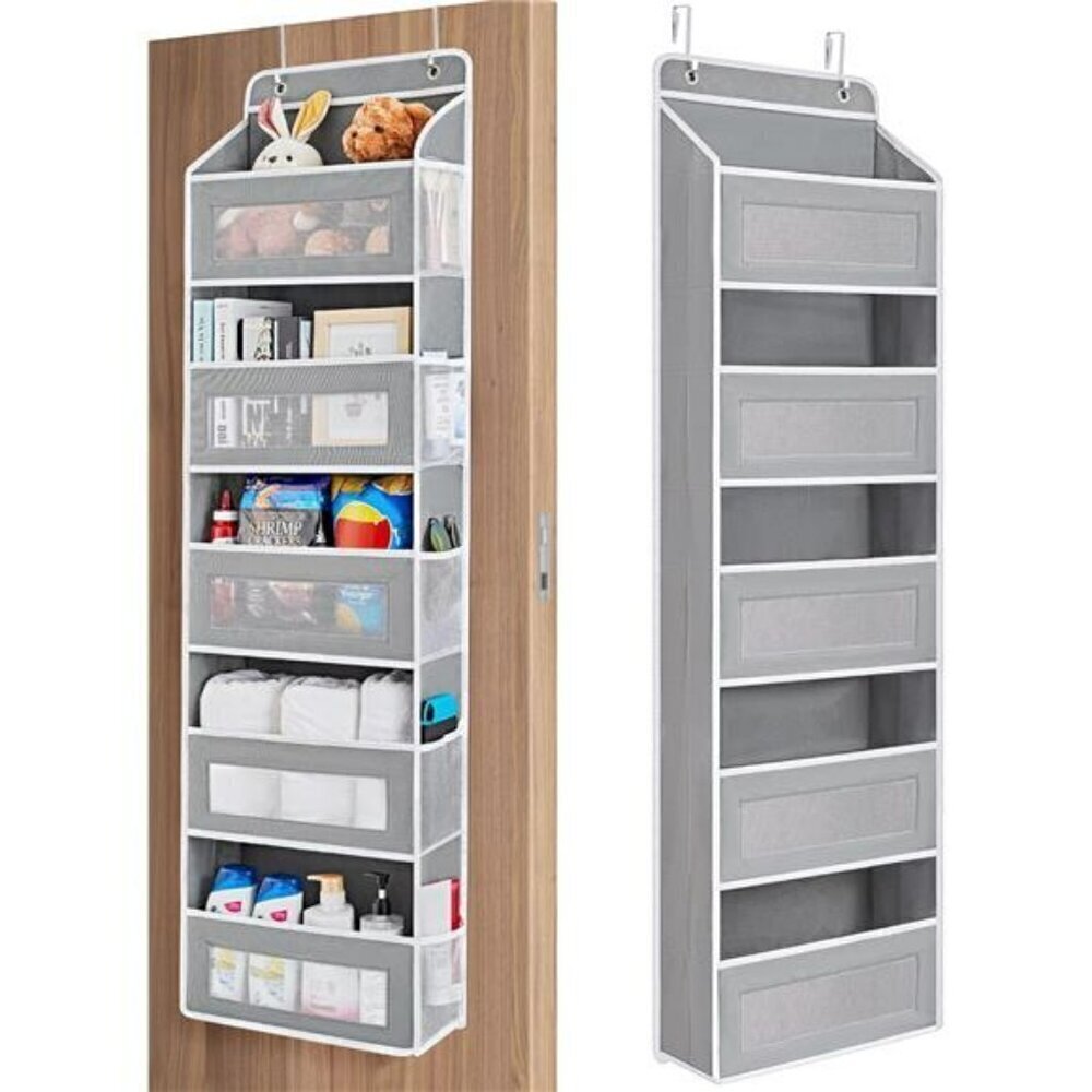 Sturdy Over Door Organizer 5 Shelf Hanging Storage Pockets